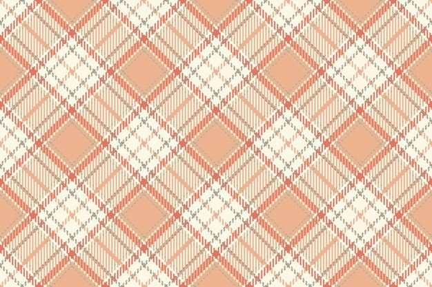 Background seamless tartan of texture plaid pattern with a check vector fabric textile in old lace and orange colors