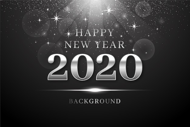 Background silver new year