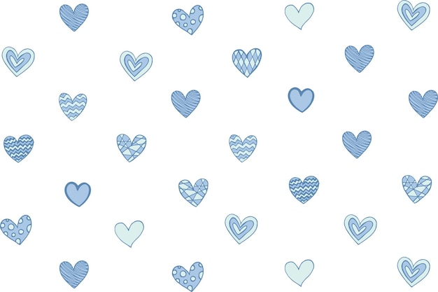 Background of small hand drawn hearts for Valentines day or others holidays