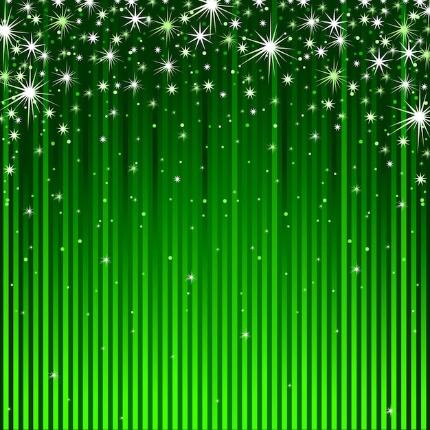 Background of Sparkles and Green Streaks