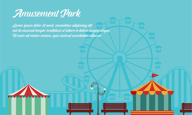 Background style amusement park collection