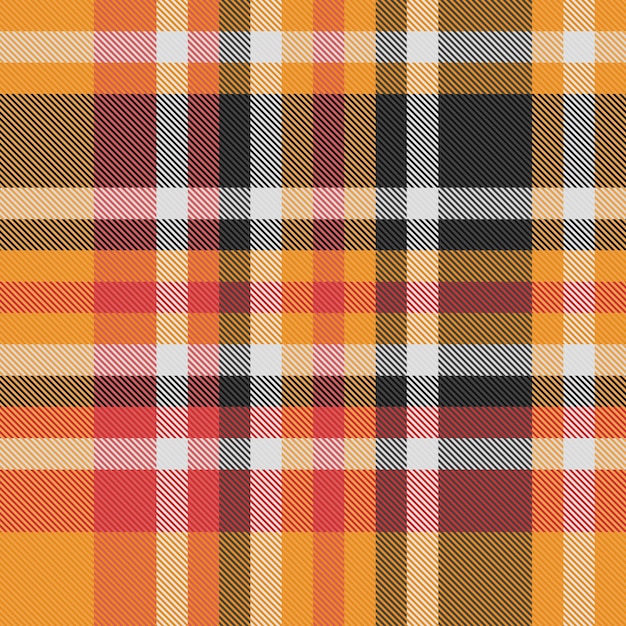 Background tartan seamless of fabric plaid texture with a pattern textile check vector in orange and gainsboro colors