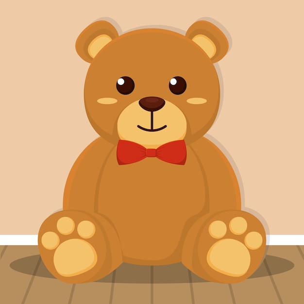 Background teddy bear toys vector illustration