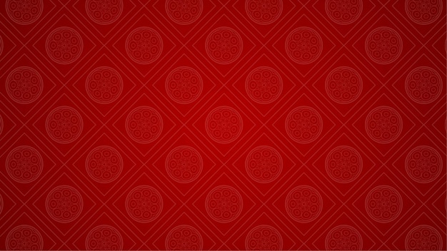 Vector background template with chinese pattern in red