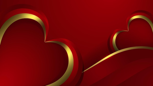 Background Valentines day with luxury gold