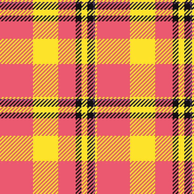 Background vector plaid of tartan pattern check with a seamless textile fabric texture