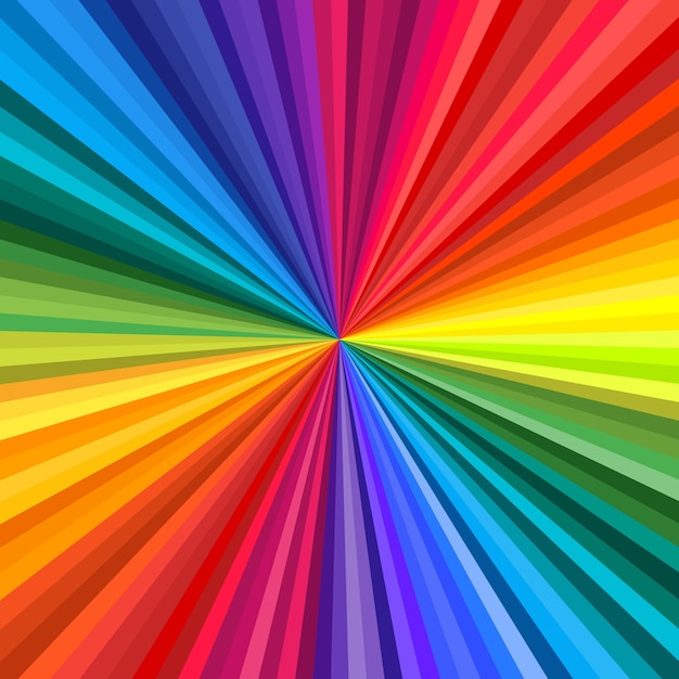 Background of vivid rainbow colored swirl twisting towards center.  illustration