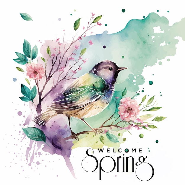 Background Watercolor Welcome Spring