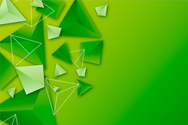 Background with 3d triangles in vivid colors