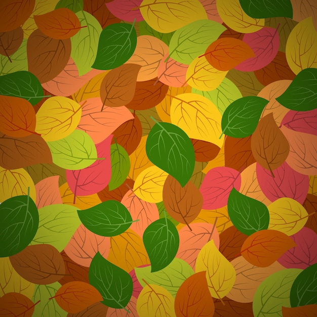 Background with autumn leaves. Vector illustration