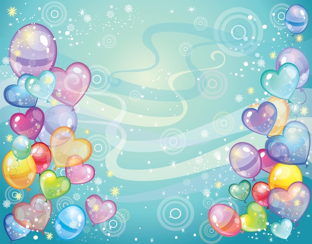 Background with balloons