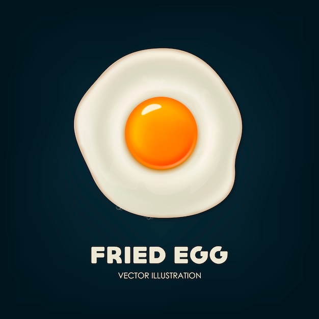  background with beautiful realistic fried egg.