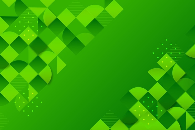 Background with different green shapes