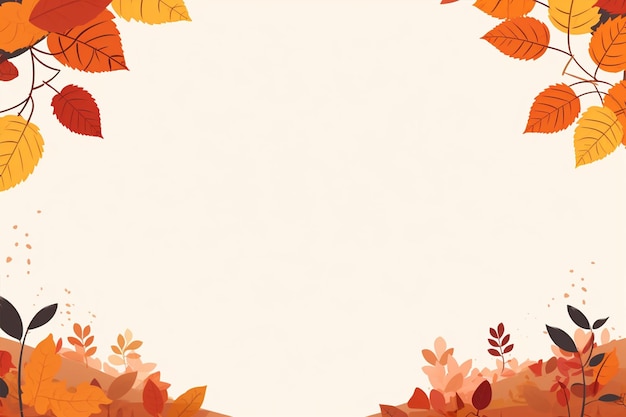 Background with Falling Leaves in Autumn