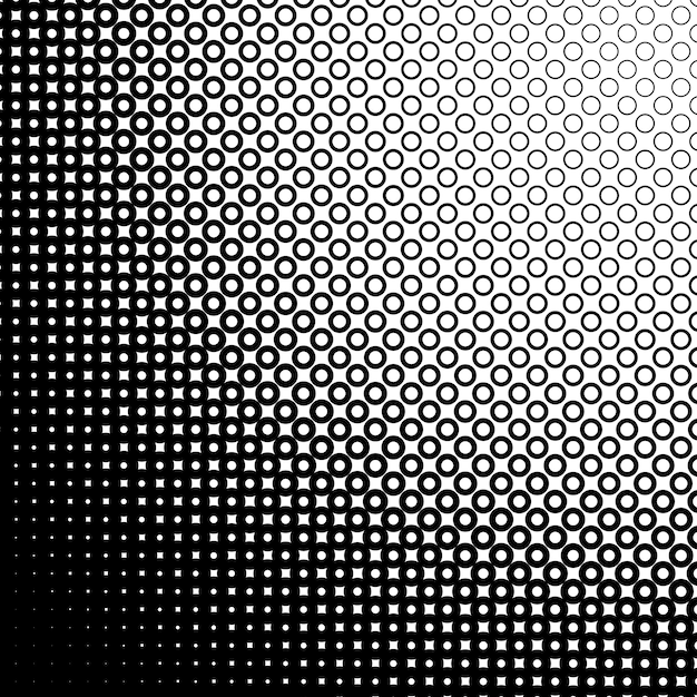 Background with gradient of black and white circles