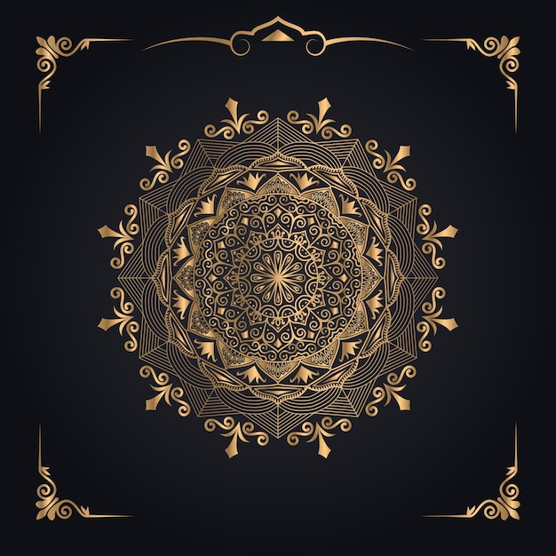 A background with a luxurious golden mandala