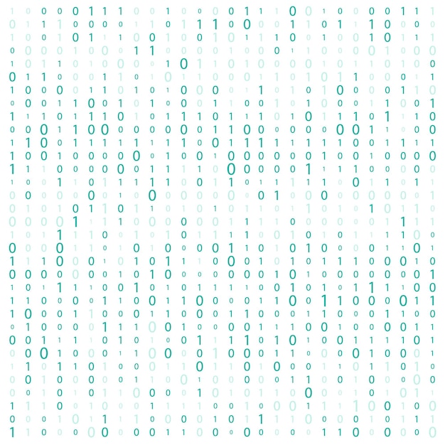 Vector background with numbers on the screen binary code zero matrix banner pattern wallpaper