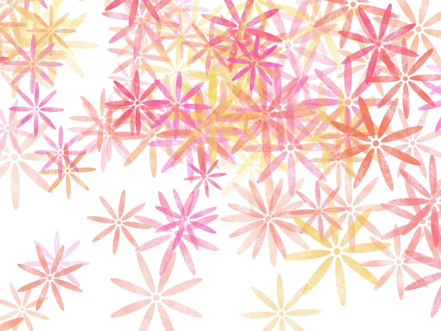 Background with pink and red flowers