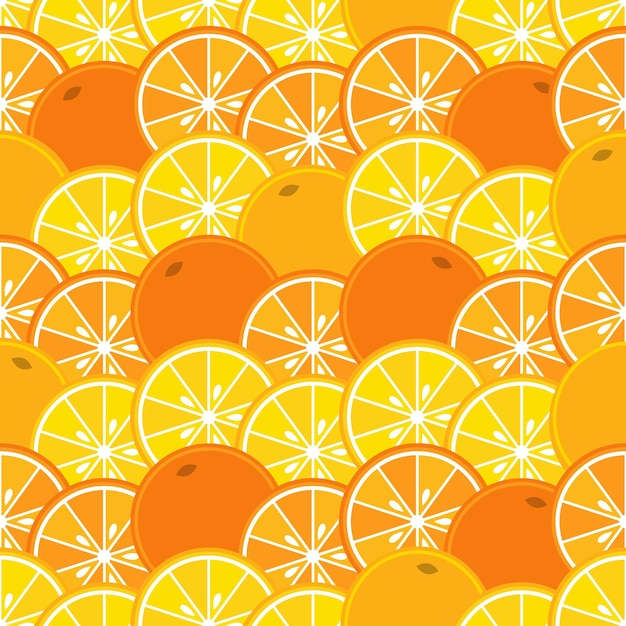 Background with slices of citrus lemon and orange