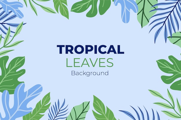 Background with Tropical Leaves