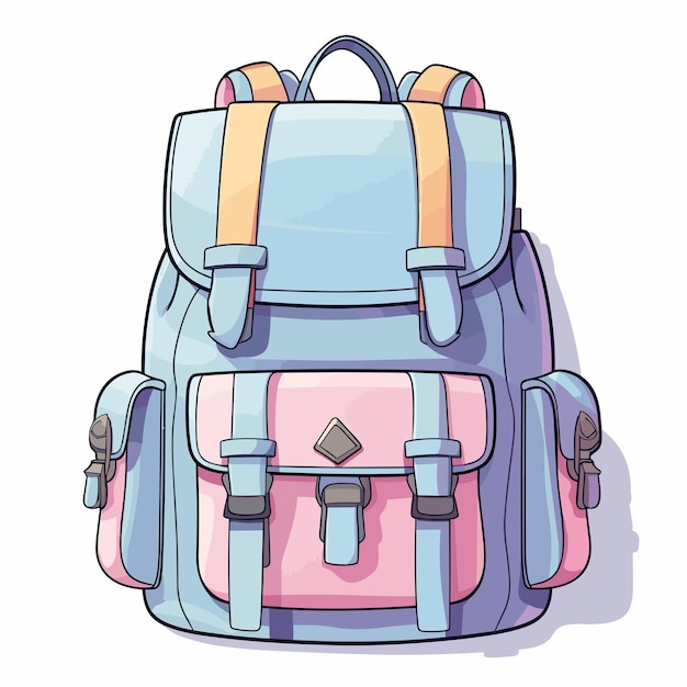 Backpack clipart cute backpack clipart cartoon style