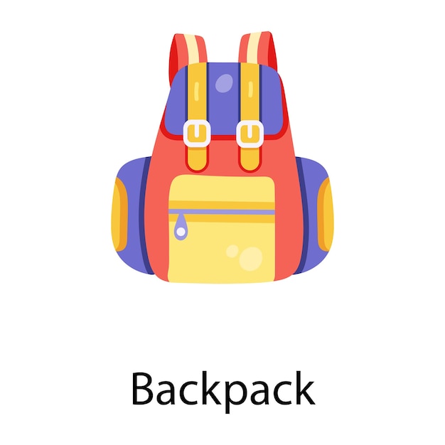 Backpack flat icon is up for premium use