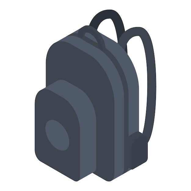 Backpack icon Isometric of backpack vector icon for web design isolated on white background