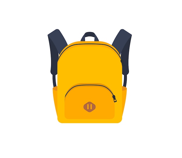 Backpack vector isolated icon. Emoji illustration. School bag vector emoticon