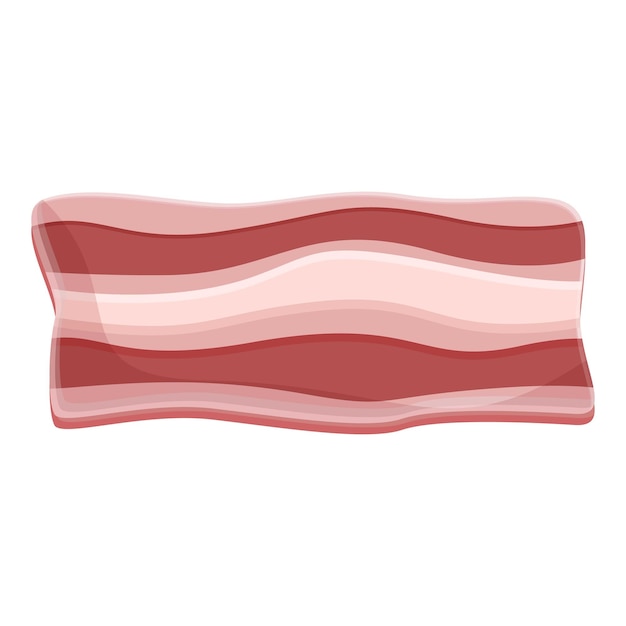 Bacon beef icon Cartoon of bacon beef vector icon for web design isolated on white background