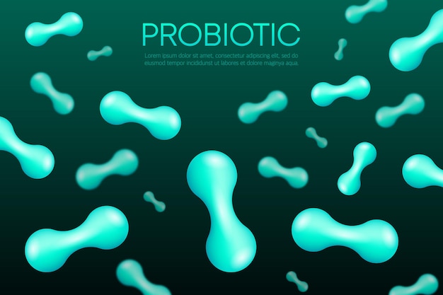 Bacteria Probiotics Prebiotic Lactobacillus and Bifidobacterium Healthy food ingredient Vector