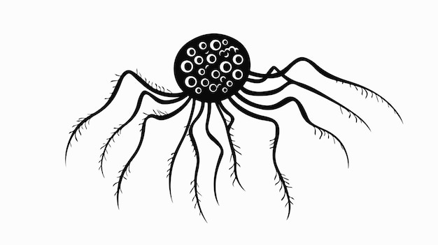 Vector bacteriophage vector icon for dna rna virus infection