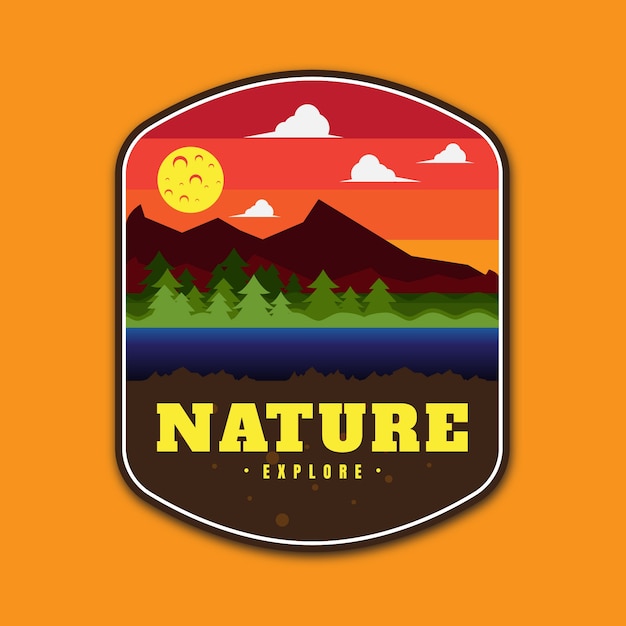 BADGE OF NATURE EXPLORE ILLUSTRATION