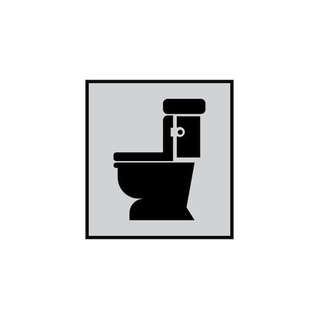 Badge toilet glyph icon vector cut monochrome badge for house plumbing promotion