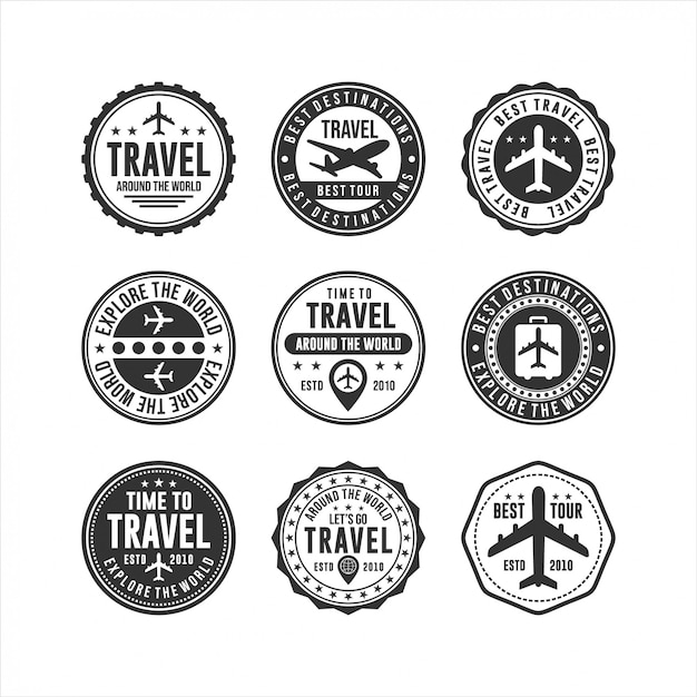 Badge Travel Design Stamps Collections