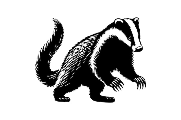 Badger Silhouette Vector