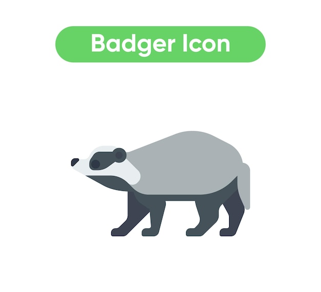 Badger vector isolated icon Badger emoji illustration