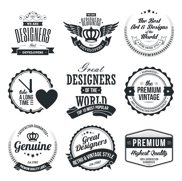 Badges and labels collection