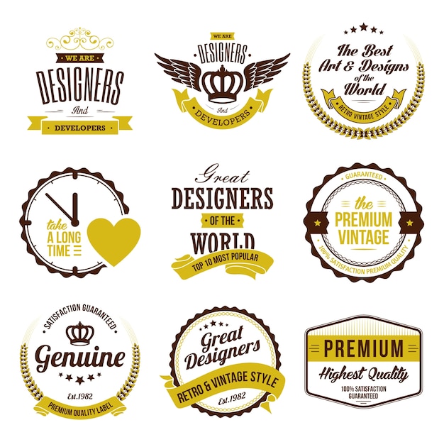 Badges and labels logo collection