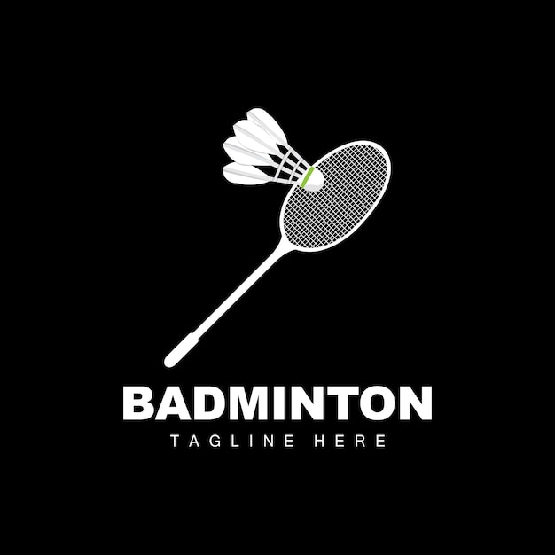 Badminton Logo Sport Game Vector With Shuttlecock Racket Sport Branch Design Template Icon