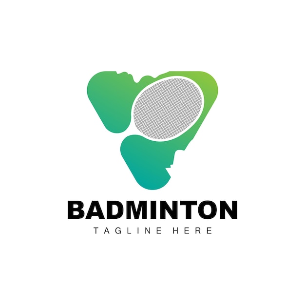 Badminton Logo Sport Game Vector With Shuttlecock Racket Sport Branch Design Template Icon