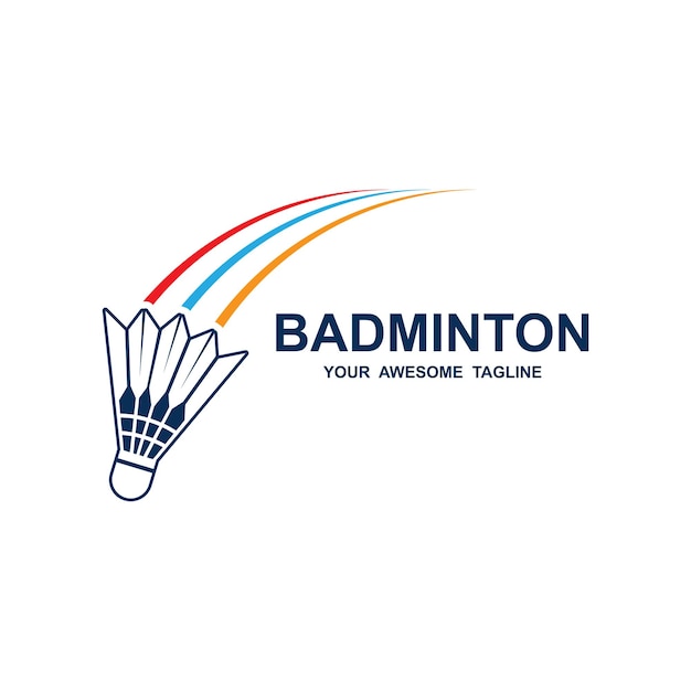 badminton logo vector icon illustration design logo for championship club and competition