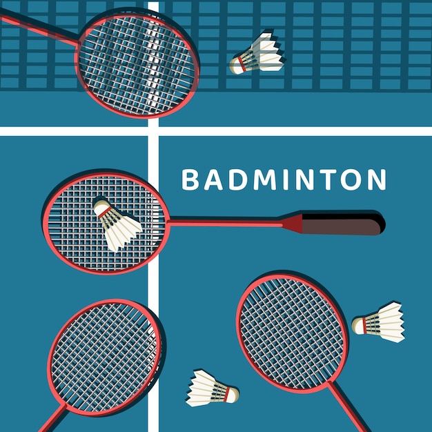 Vector badminton pattern background vector illustration