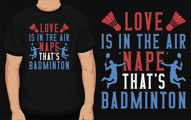 Badminton playing tshirt design