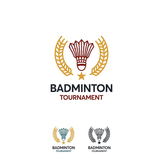 Badminton Sport logo designs template