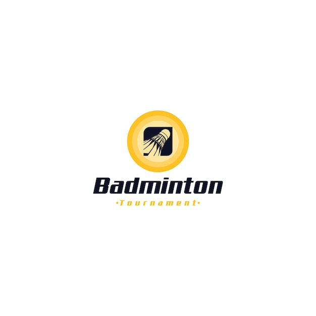 Badminton Tournament Logo Design Illustration