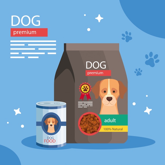 Bag and can food dog premium