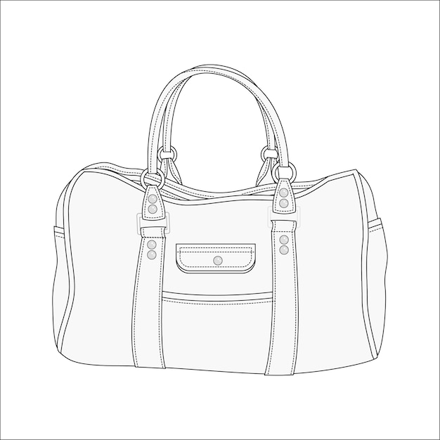 Bag Design Vector Flat Illustration Template