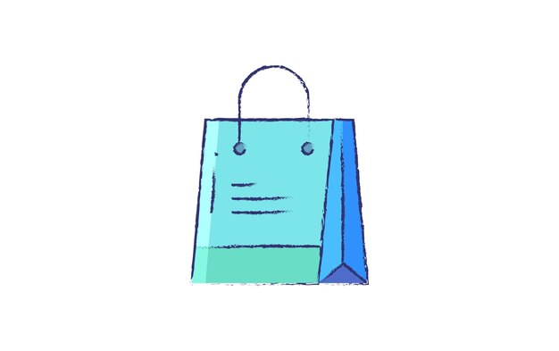 Bag hand drawn vector illustration