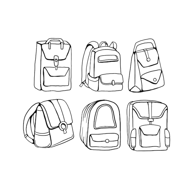 bag handrawn doodle art illustrations vector