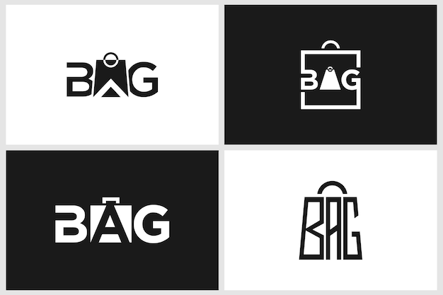 bag logo letter design template